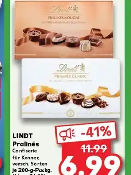 Kaufland LINDT Pralinés Confiserie tilbud