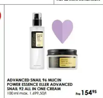 Matas Advanced snail 96 mucin power essence eller advanced tilbud