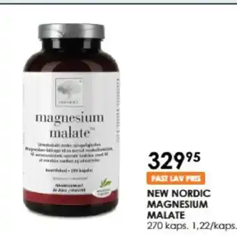 Matas New nordic magnesium malate tilbud