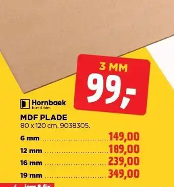 jem & fix MDF PLADE tilbud