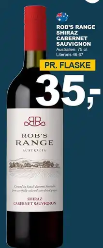 Let-Køb ROB'S RANGE SHIRAZ CABERNET SAUVIGNON tilbud