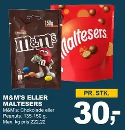 Let-Køb M&M'S EL. MALTESERS tilbud