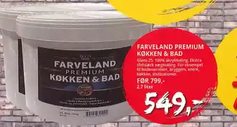 Farveland Farveland premium køkken & bad tilbud