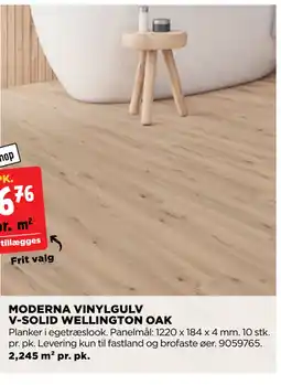 jem & fix MODERNA VINYLGULV V-SOLID WELLINGTON OAK tilbud