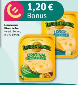 REWE DE LEERDAMMER Käsescheiben tilbud
