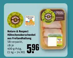 REWE Nature & Respect Hähnchenoberschenkel aus Freilandhaltung tilbud