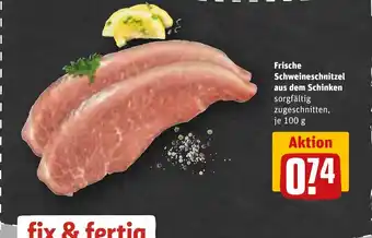 REWE Frische Schweineschnitzel aus dem Schinken tilbud