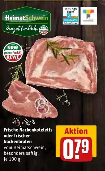 REWE Frische Nackenkoteletts oder frischer Nackenbraten tilbud