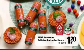 REWE REWE Hausmarke Schinken-Zwiebelmettwurst tilbud