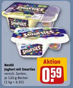 REWE Nestlé Joghurt mit Smarties tilbud