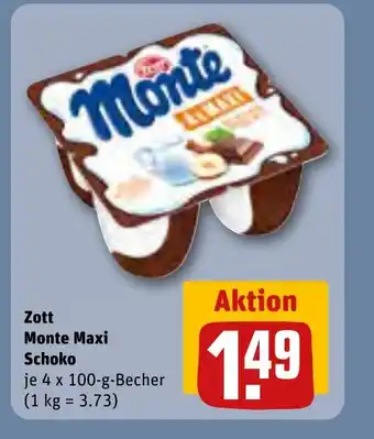 REWE ZOTT Monte Maxi Schoko tilbud