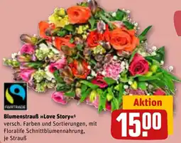 REWE Blumenstrauß Love Story tilbud