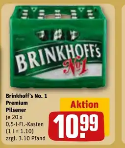 REWE BRINKHOFF'S No. 1 Premium Pilsener tilbud