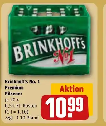 REWE BRINKHOFF'S No. 1 Premium Pilsener tilbud