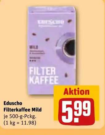 REWE Eduscho Filterkaffee Mild tilbud