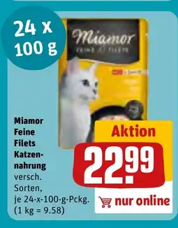 REWE MIAMOR Feine Filets Katzen- nahrung tilbud