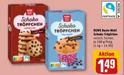 REWE REWE Beste Wahl Schoko Tröpfchen tilbud