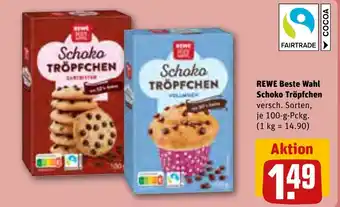 REWE REWE Beste Wahl Schoko Tröpfchen tilbud