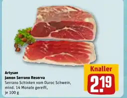 REWE Artysan Jamon Serrano Reserva tilbud