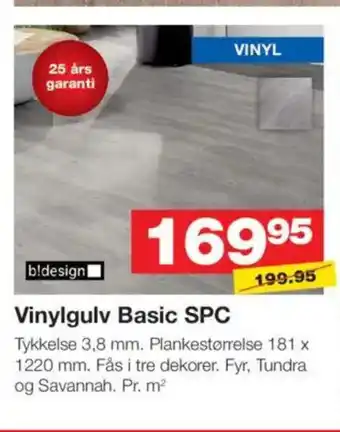 Bauhaus Vinylgulv Basic SPC tilbud