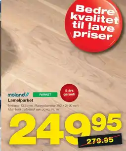 Bauhaus Moland/ lamelparket tilbud