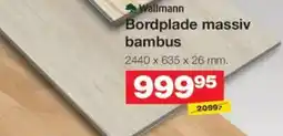 Bauhaus Wallmann Bordplade massiv bambus tilbud