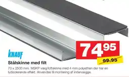 Bauhaus KNAUF Stålskinne med filt tilbud