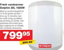 Bauhaus Fresh vandvarmer Dolphin 30L 1500W tilbud