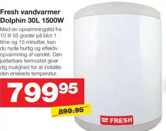 Bauhaus Fresh vandvarmer Dolphin 30L 1500W tilbud