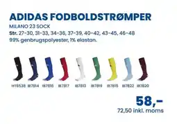 Sportigan Adidas fodboldstrømper tilbud