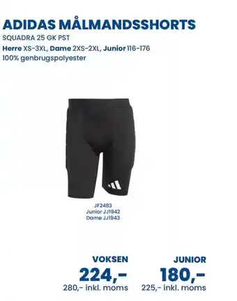 Sportigan Adidas målmandsshorts tilbud