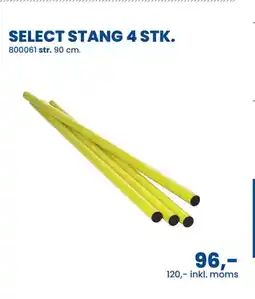 Sportigan Select stang 4 stk. tilbud