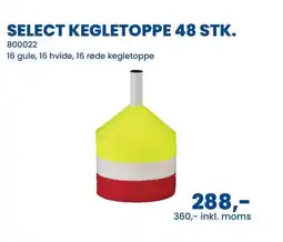 Sportigan Select kegletoppe 48 stk. tilbud