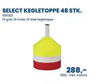 Sportigan Select kegletoppe 48 stk. tilbud