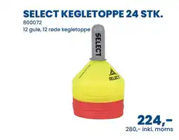 Sportigan Select kegletoppe 24 stk. tilbud