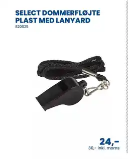 Sportigan Select dommerfløjte plast med lanyard tilbud