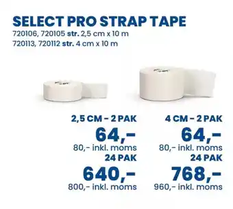 Sportigan Select pro strap tape tilbud