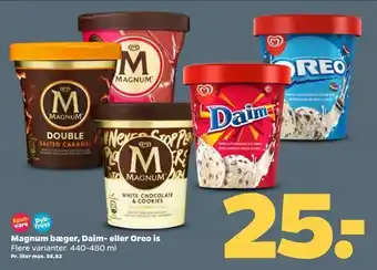 Netto Magnum bæger, Daim- eller Oreo is tilbud