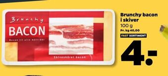 Netto Brunchy bacon i skiver tilbud
