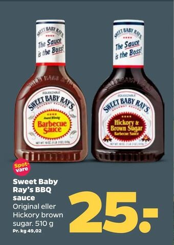 Netto Sweet Baby Ray's BBQ sauce tilbud