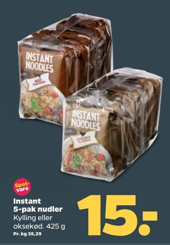 Netto Instant 5-pak nudler tilbud