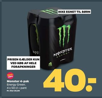 Netto Monster 4-pak tilbud