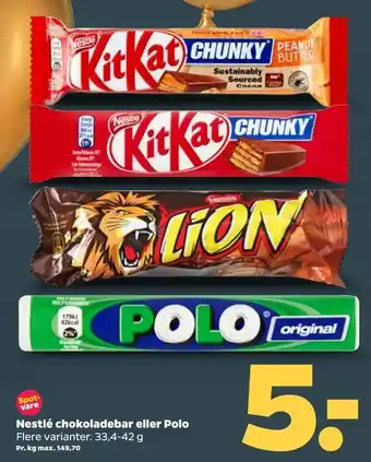 Netto Nestlé chokoladebar eller Polo tilbud