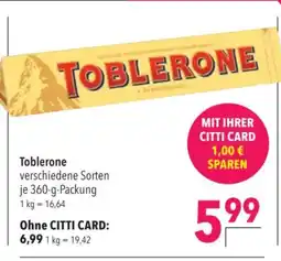 Citti Toblerone tilbud