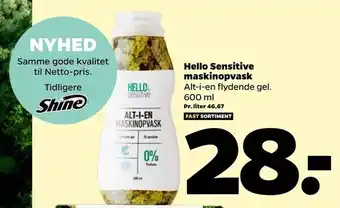 Netto Hello Sensitive maskinopvask tilbud