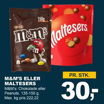 Let-Køb M&M’S ELLER MALTESERS tilbud