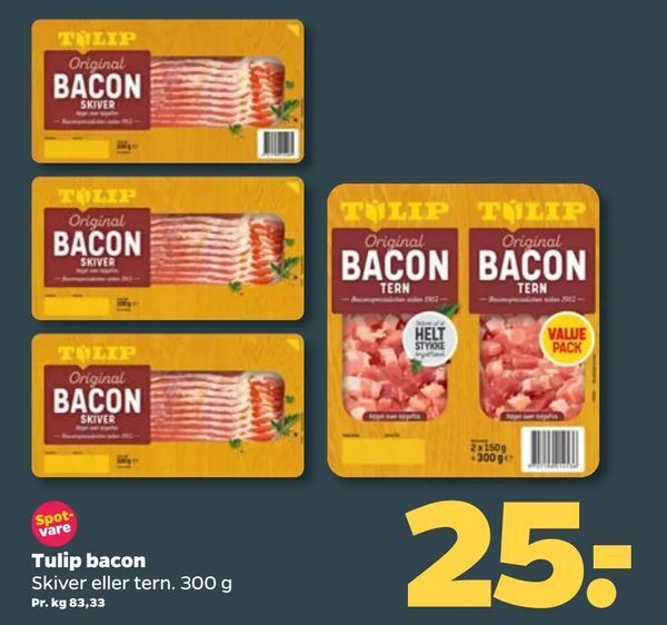 Tulip bacon tilbud hos Netto