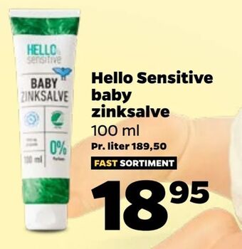 Netto Hello Sensitive baby zinksalve tilbud