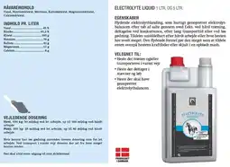 Land & Fritid ELECTROLYTE LIQUID 1 LTR. OG 5 LTR tilbud