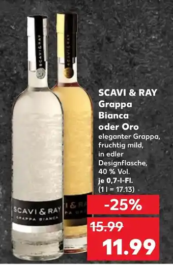 Kaufland SCAVI & RAY Grappa bianca oder oro tilbud